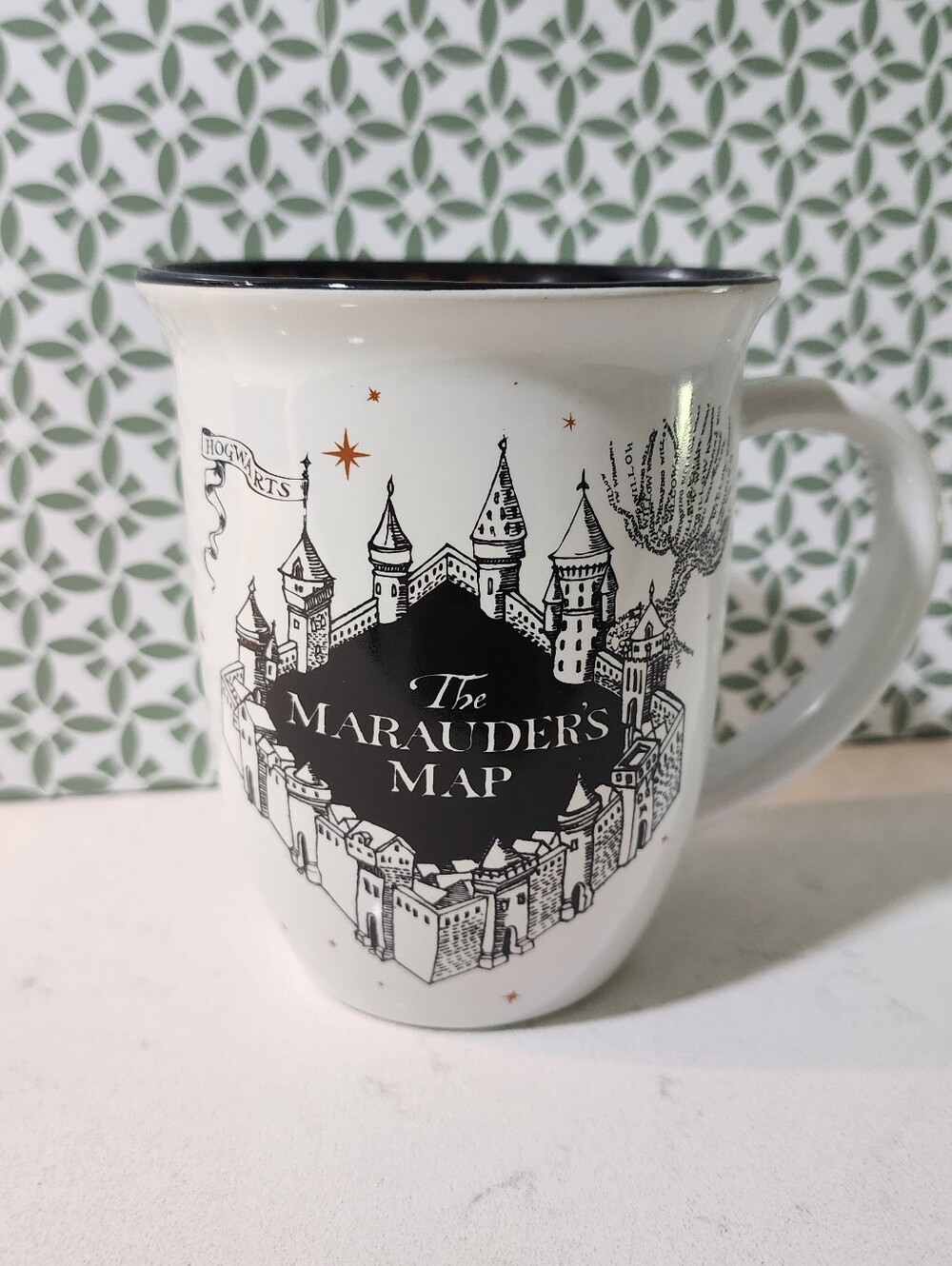 Warner Bros. White Ceramic Marauder's Map Mug with Black Detail